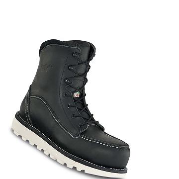 Red Wing Traction Tred Lite 8-inch Waterproof CSA Safety Toe Women's Work Boots Black | ZA 170NWY